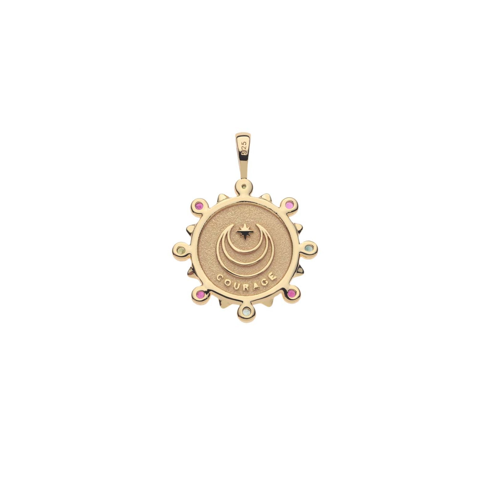 Jane Win COURAGE Petite Embellished Pendant Necklace