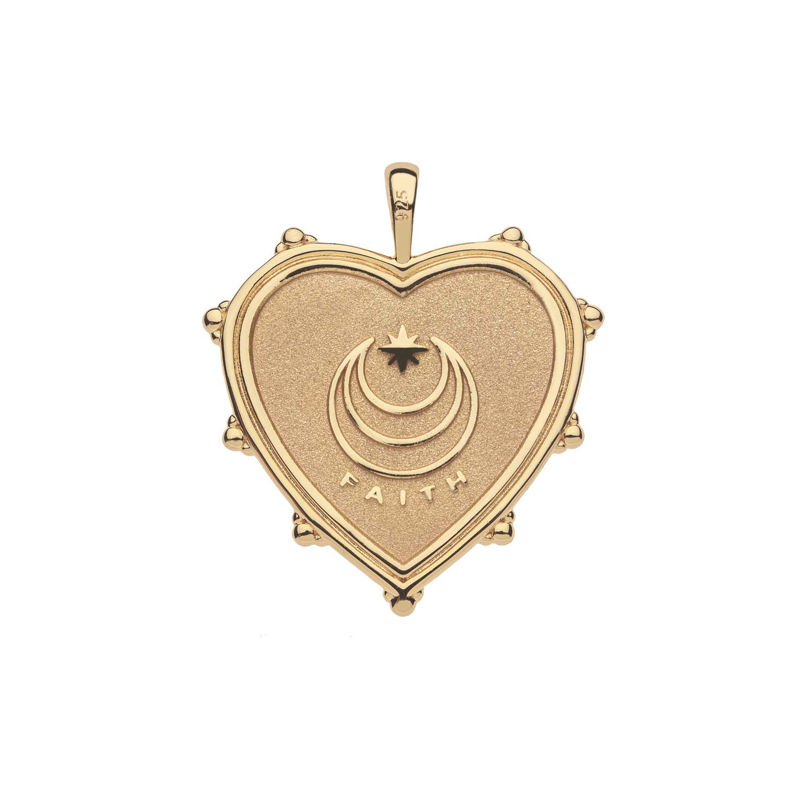 Jane Win FAITH Heart Pendant Necklace