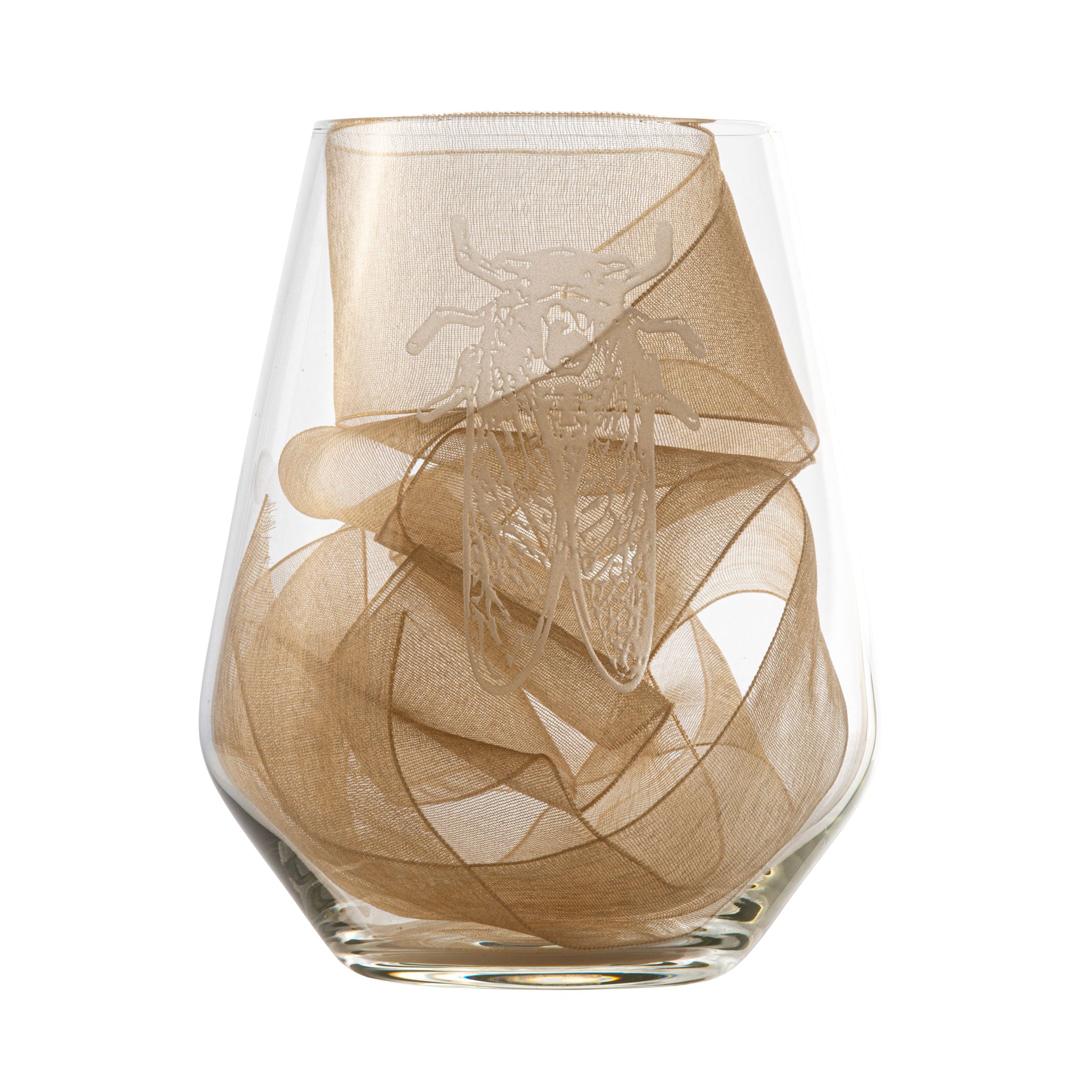 Goldbug Stemless Crystal Wine Glass