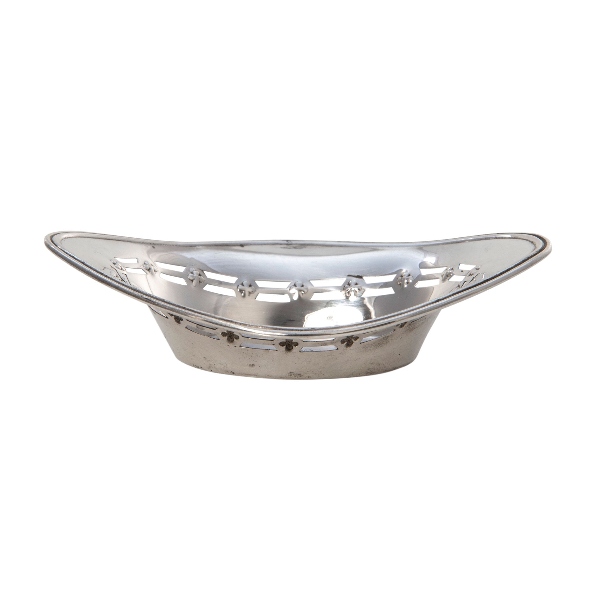 Estate Sterling Silver Pierced Nut Dish