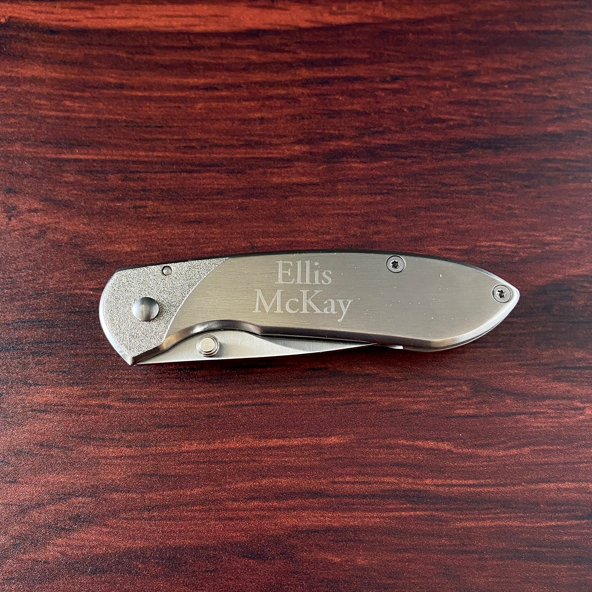 Nobleman Pocket Knife with machine engraved name