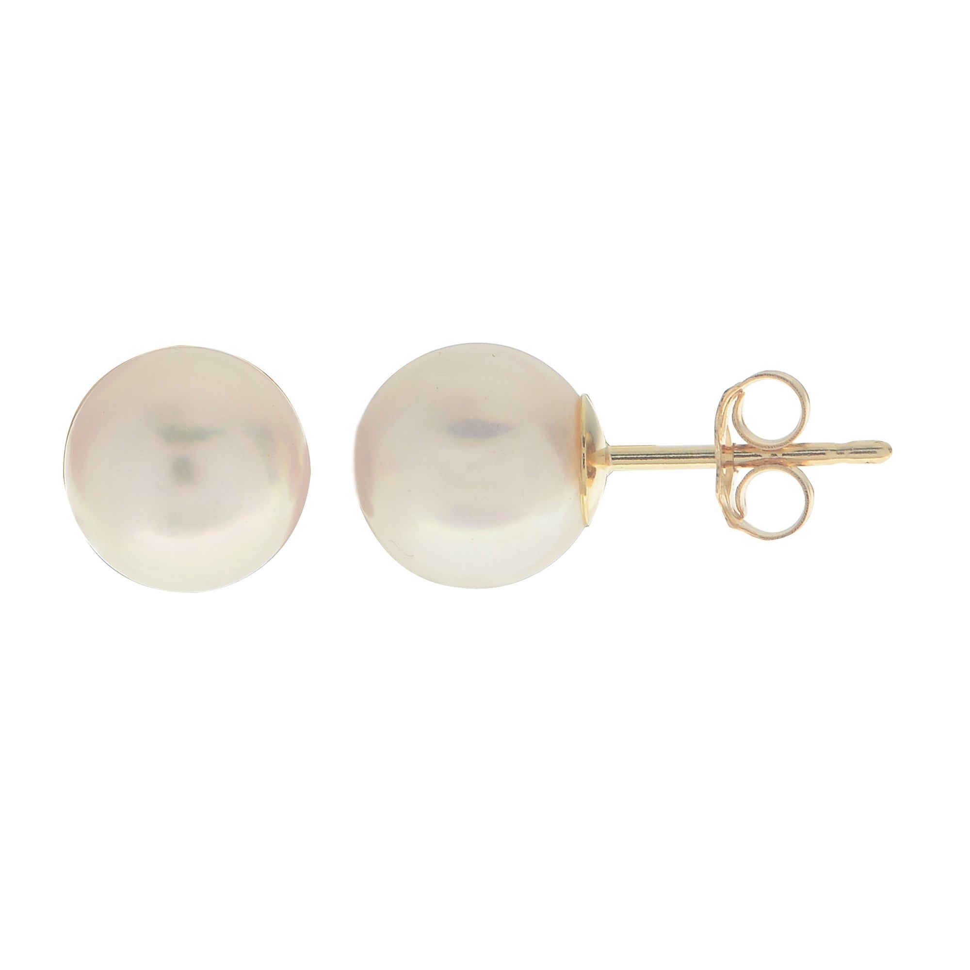 7mm “A” Akoya Pearl 14K Yellow Gold Stud Earrings