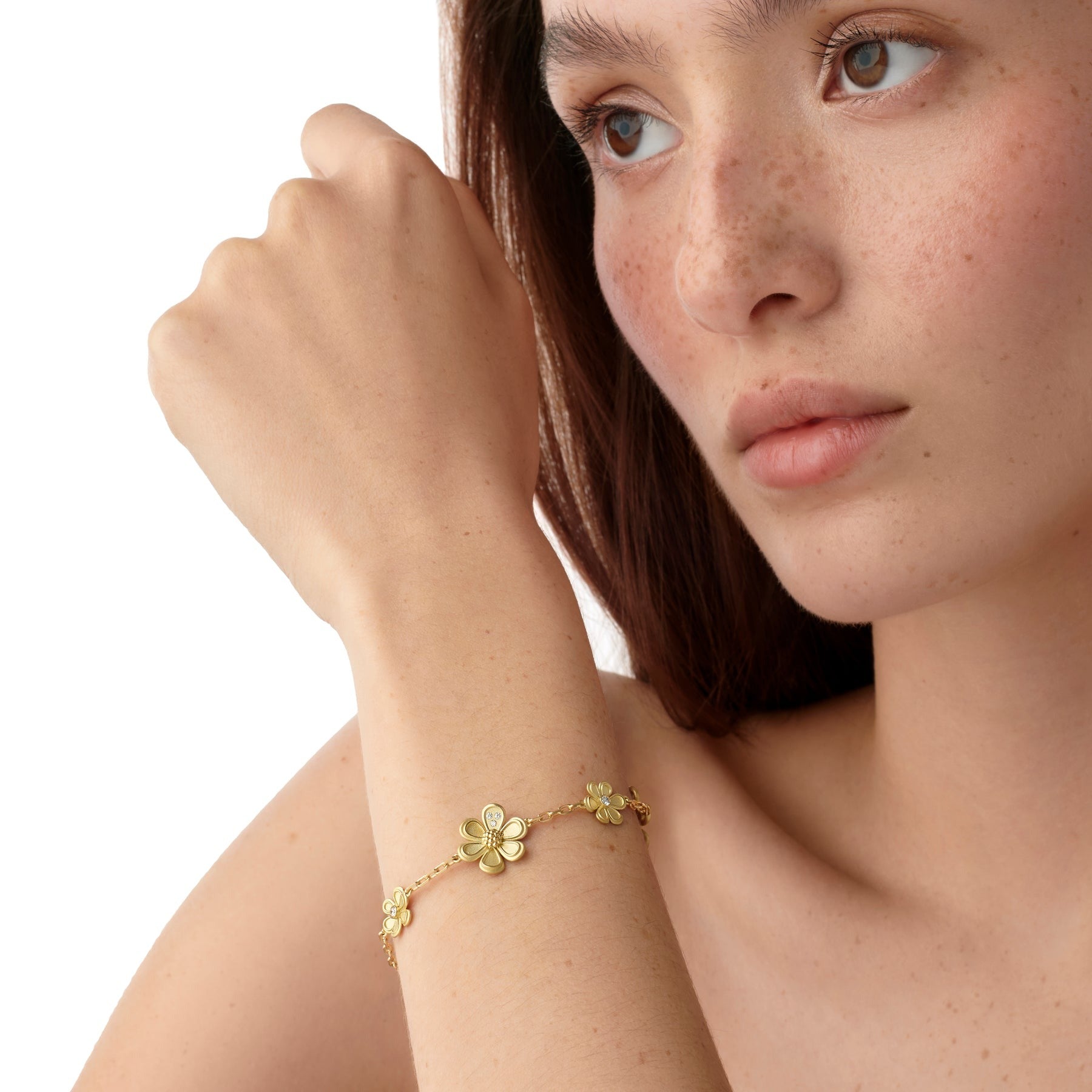 Temple St. Clair Golden Flower Bracelet