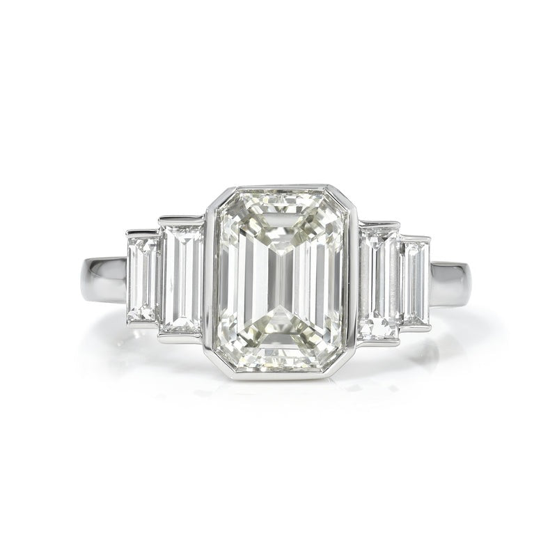 Single Stone Platinum Caroline Ring