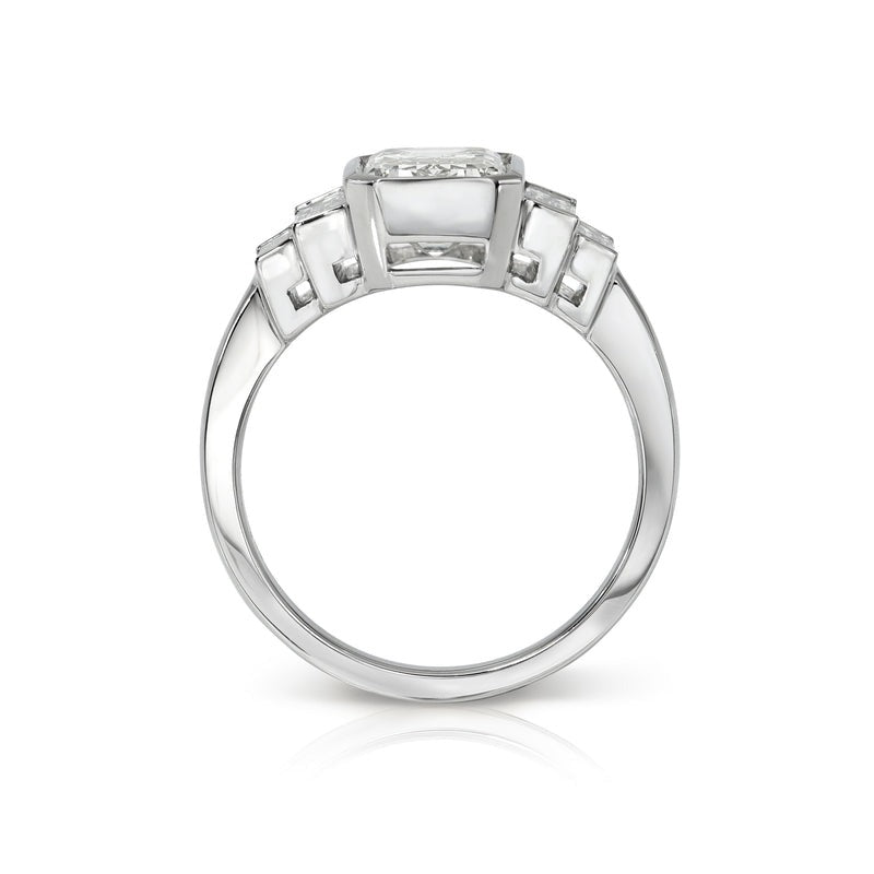 Single Stone Platinum Caroline Ring