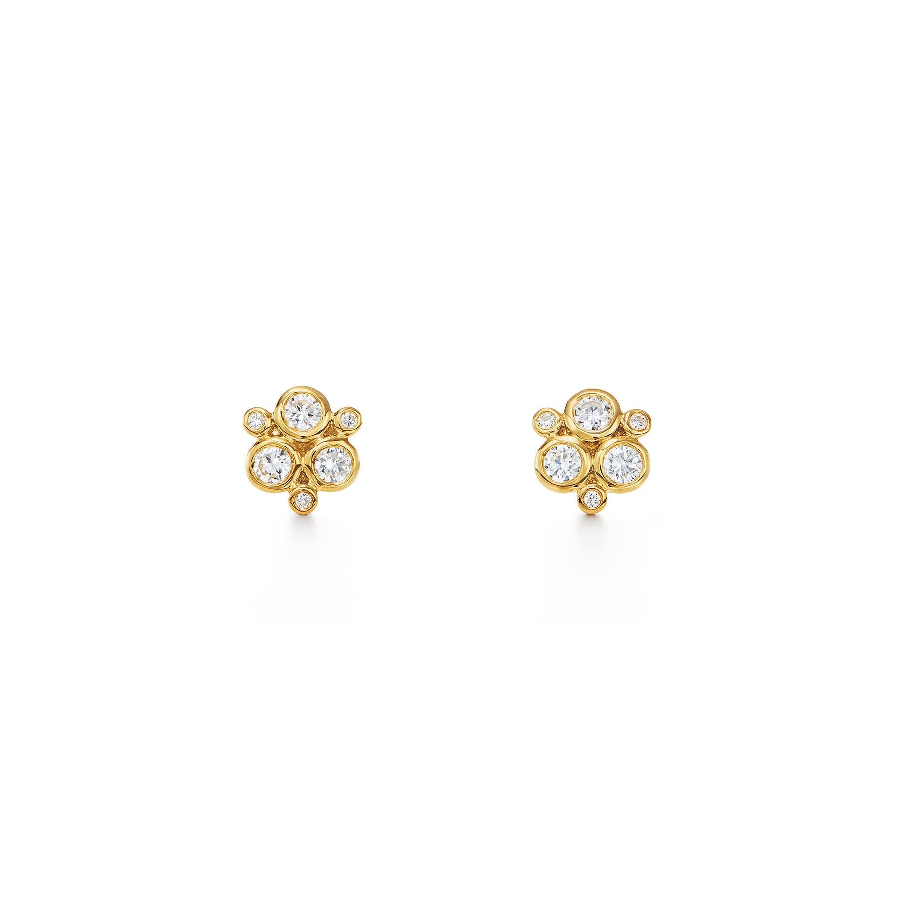 Temple St. Clair Classic Diamond Trio Earrings Small