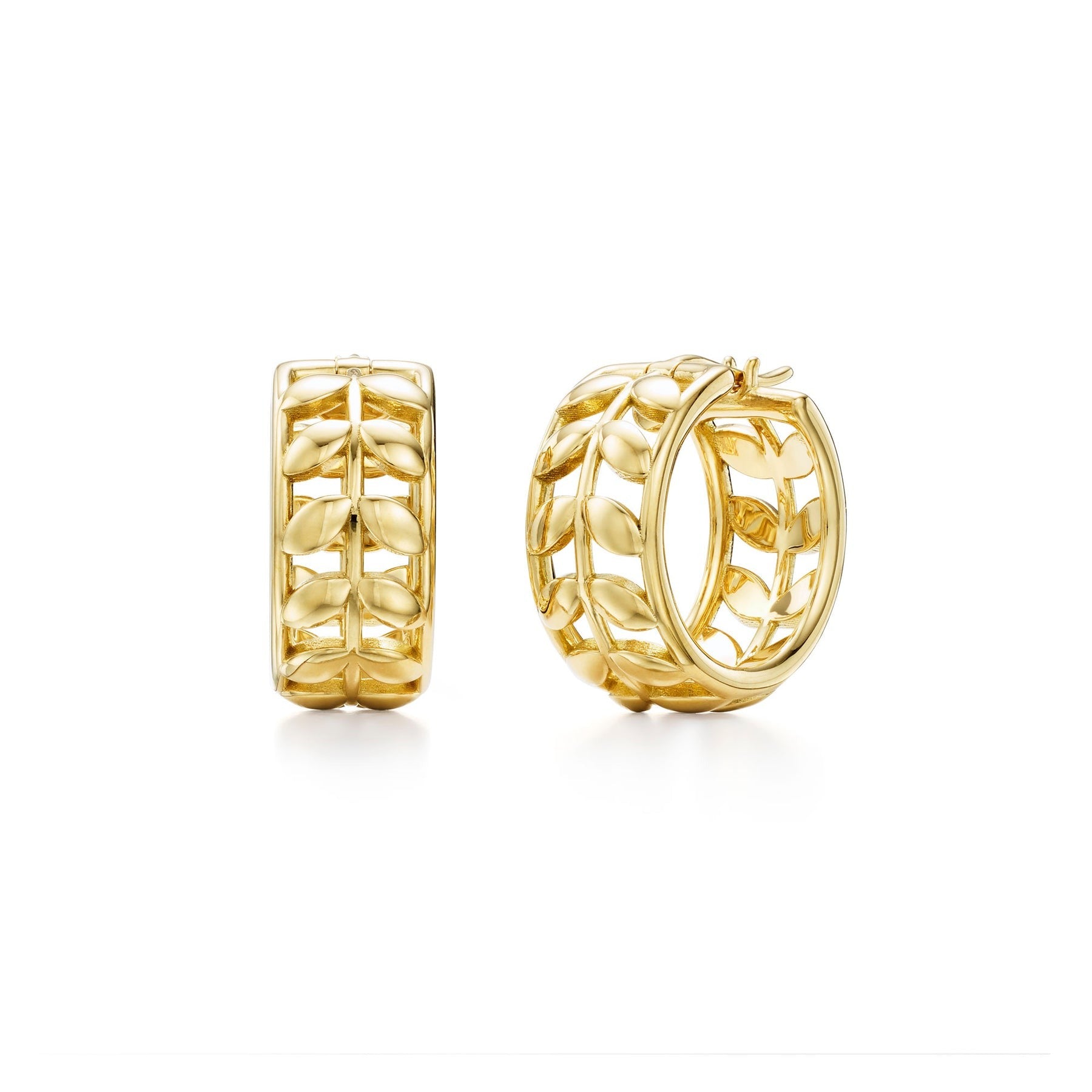 Temple St. Clair Golden Vine Hoop Earrings