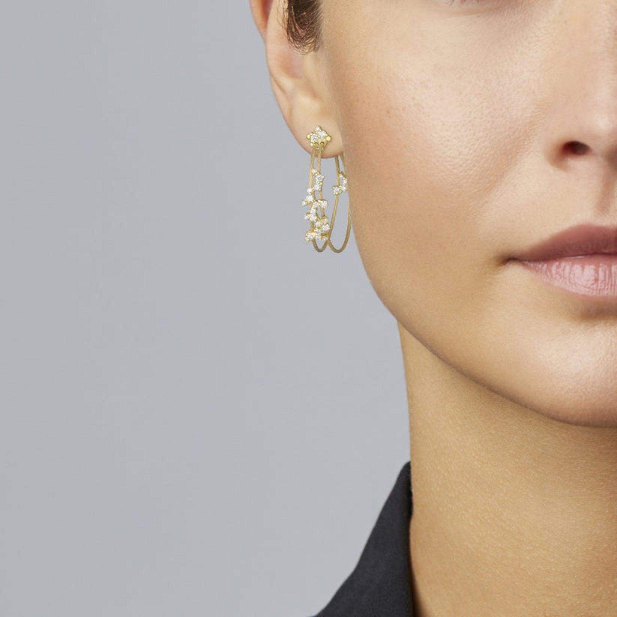 Paul Morelli Double Unity Confetti Hoop Earrings