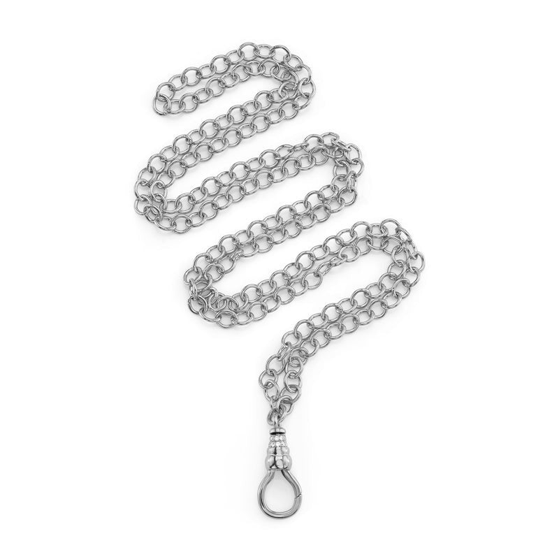 Single Stone Platinum Evren Chain Necklace