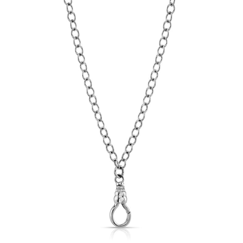 Single Stone Platinum Evren Chain Necklace