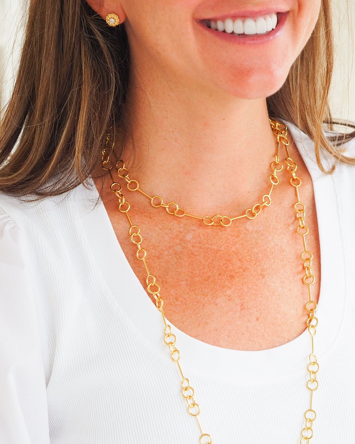 Goldbug Wishbone Chain Necklace