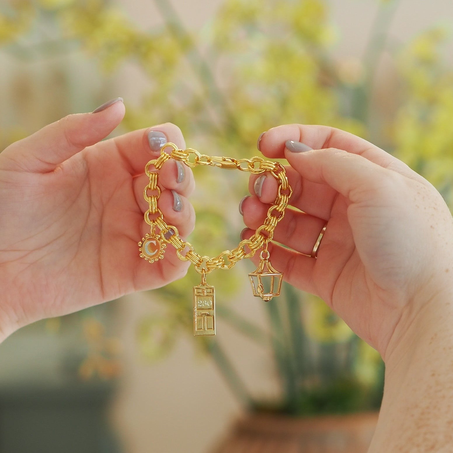 Goldbug Double Twisted Link Bracelet