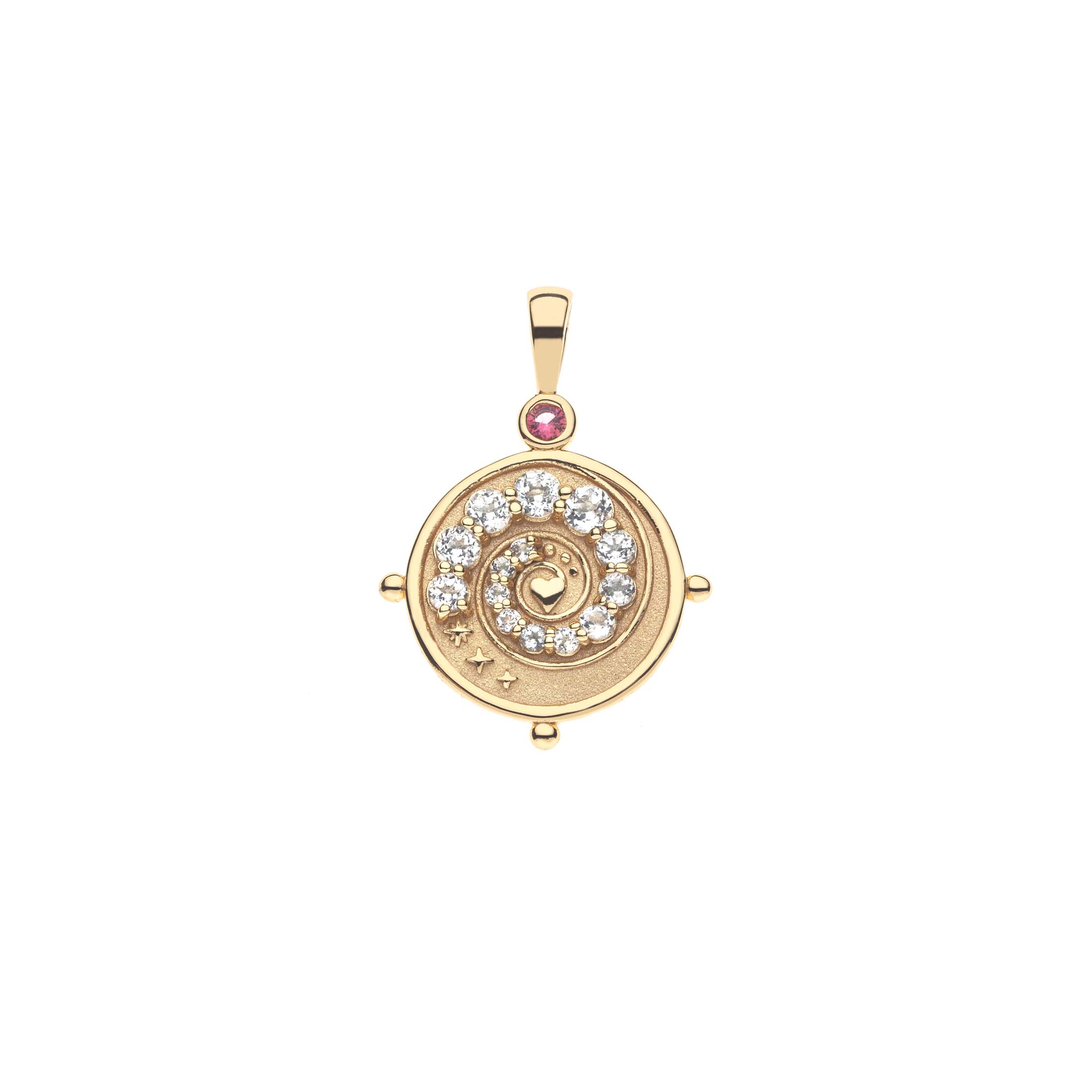 Jane Win INSPIRATION Petite Embellished Coin Pendant Necklace