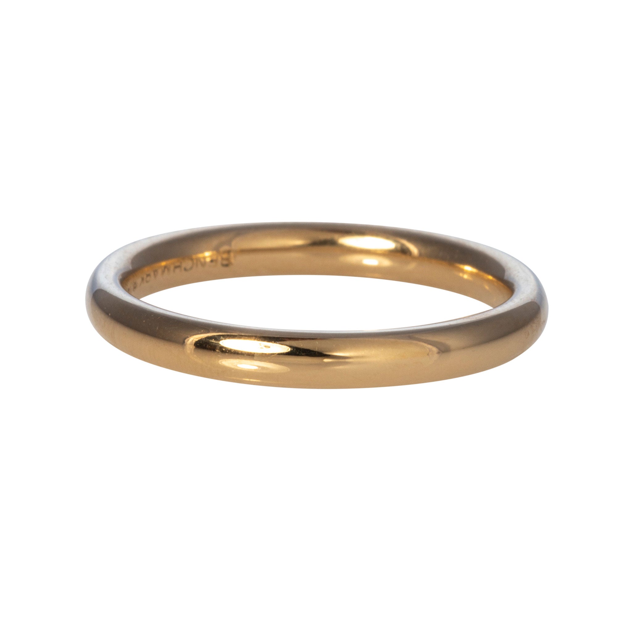 14K Yellow Gold Regular Comfort Fit Wedding Band 2.5mm