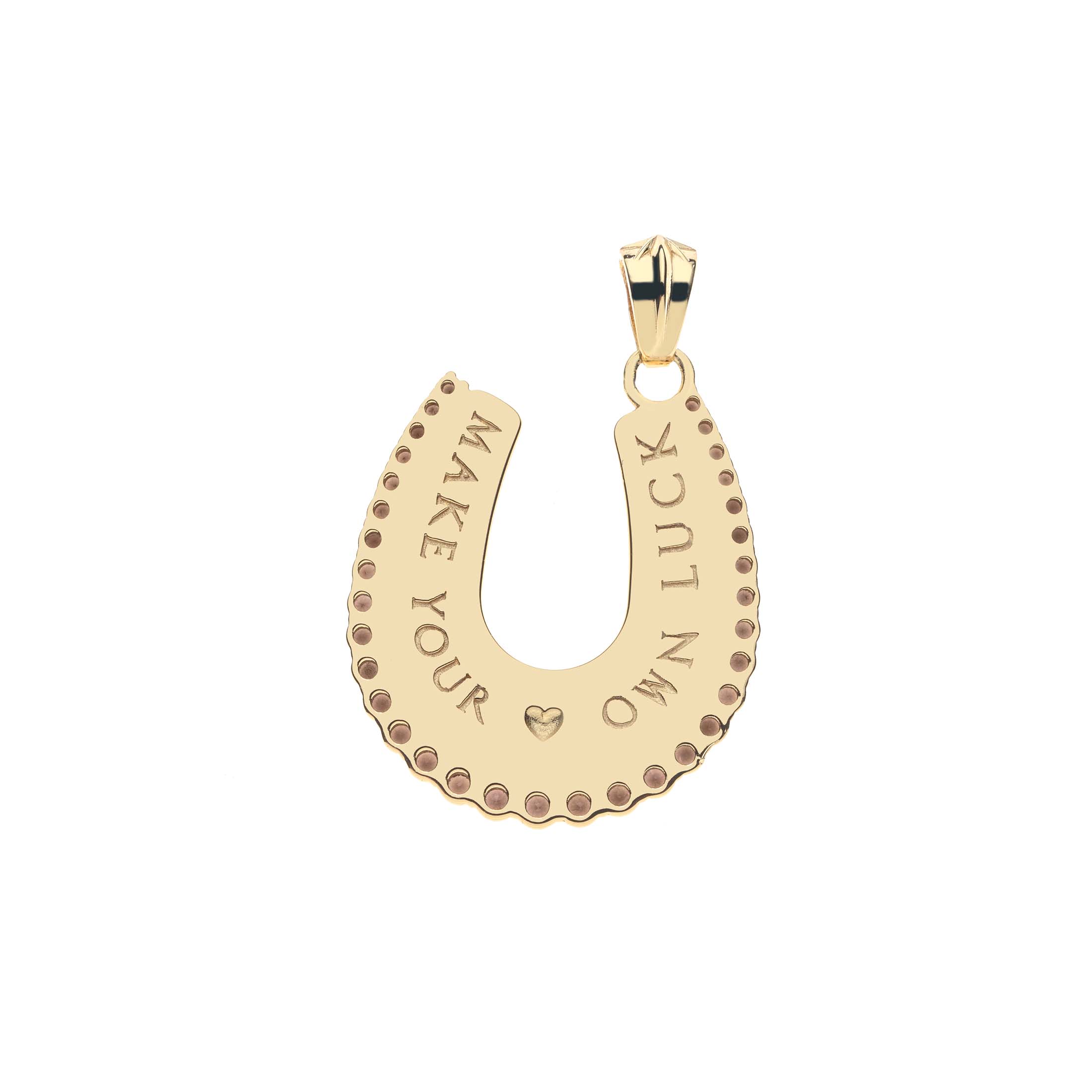 Jane Win Feeling Lucky Mother of Pearl Horseshoe Pendant Necklace