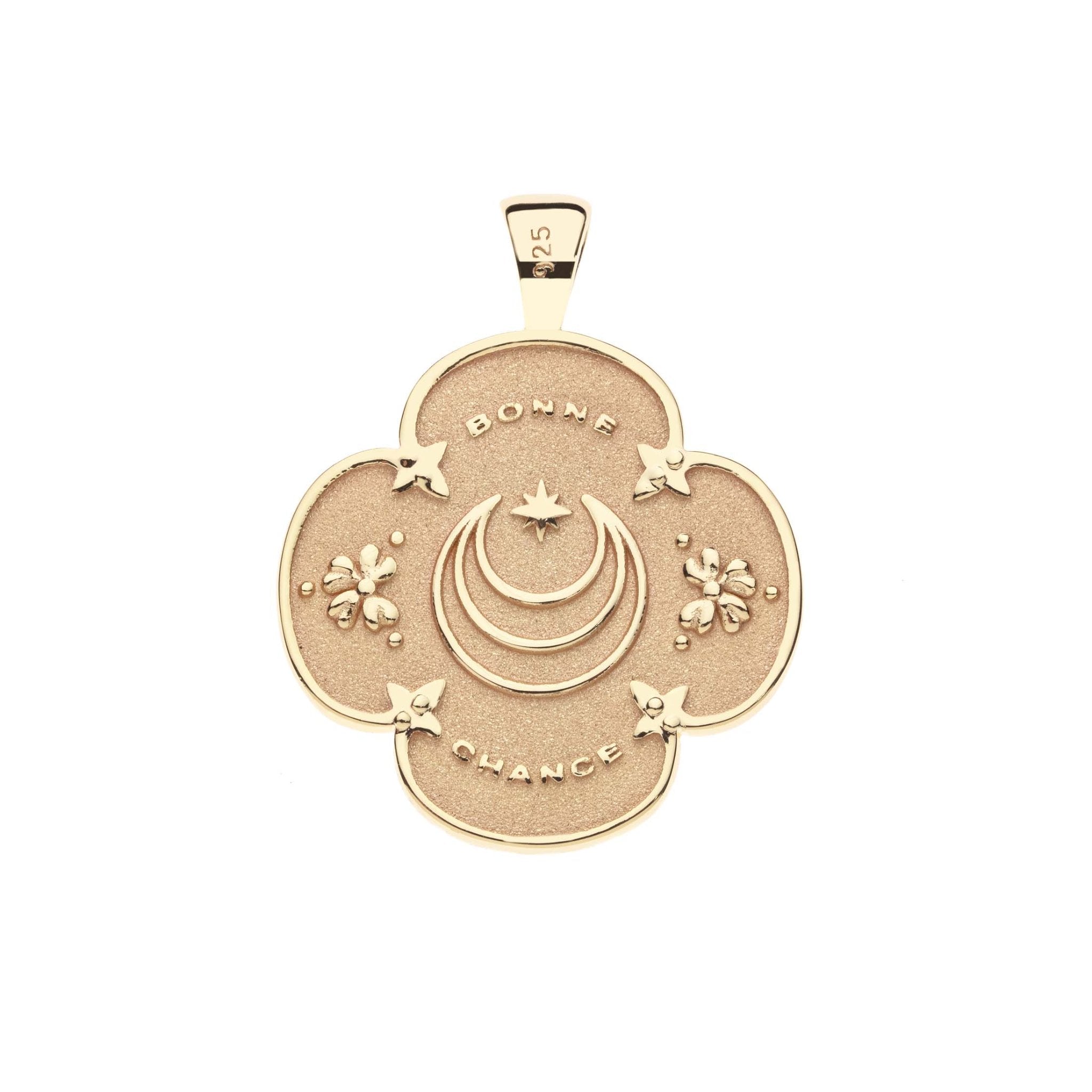 Jane Win LUCKY Rabbit Quatrefoil Pendant Necklace