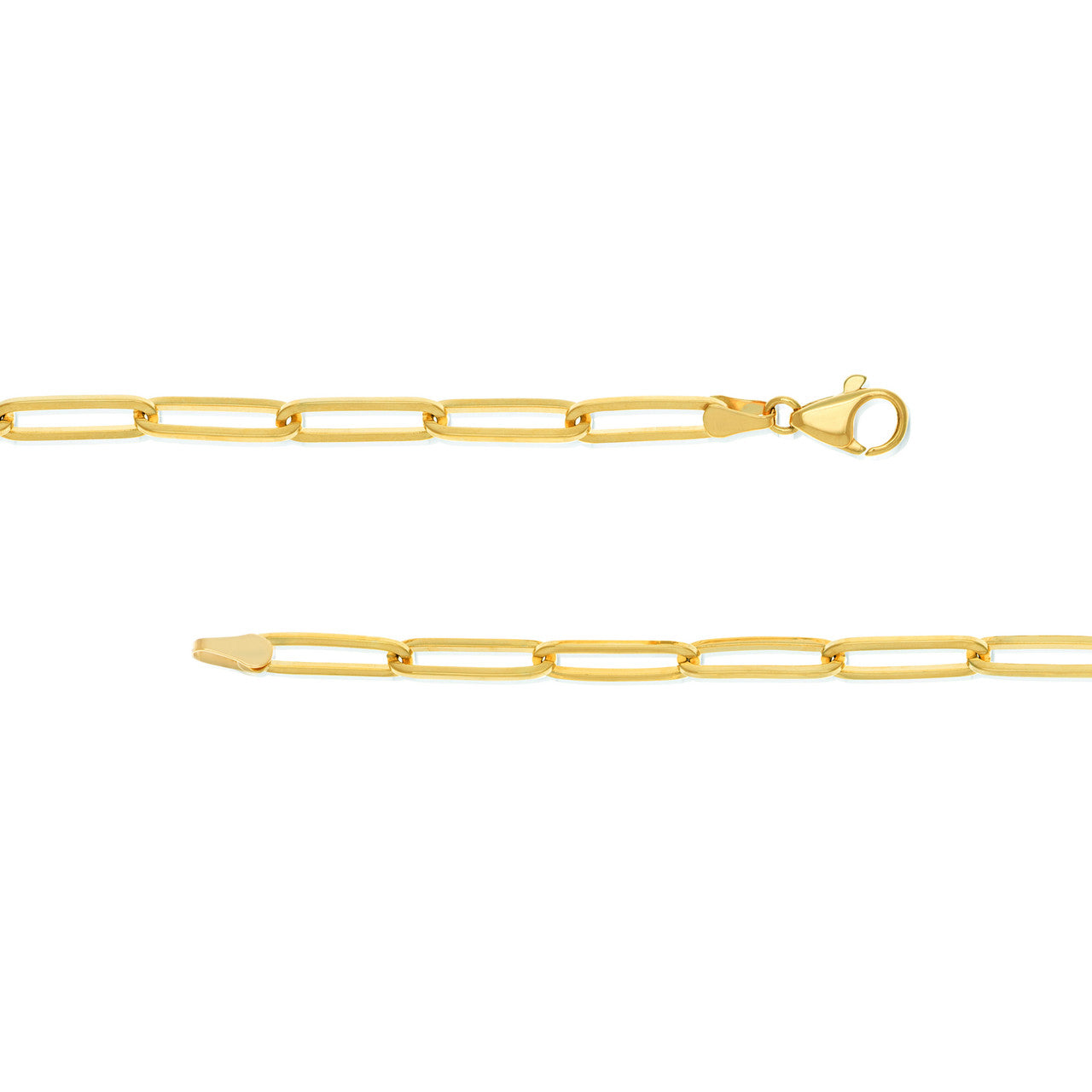 14K Yellow Gold 5mm Elongated Link Chain Necklace