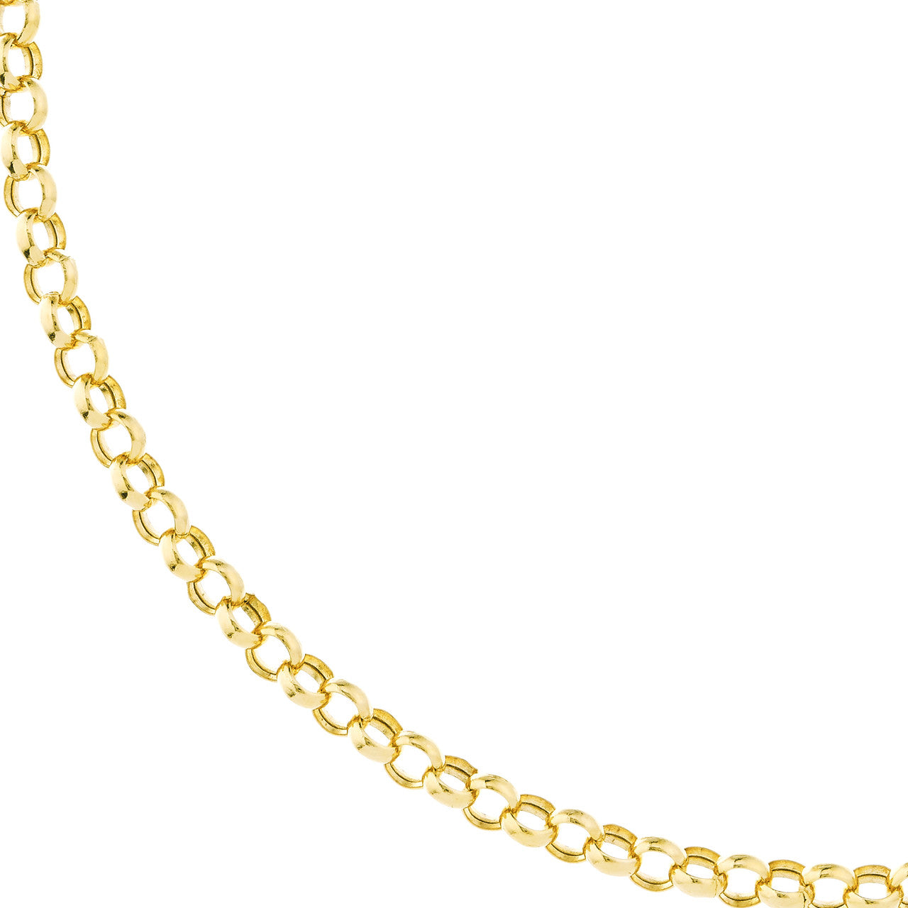 14K Yellow Gold 3.75mm Rolo Split Chain Necklace