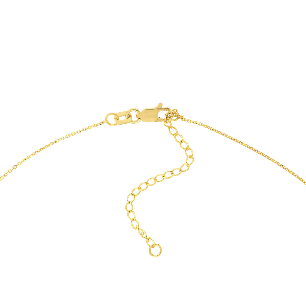 14K Yellow Gold Mini Cross Station Necklace