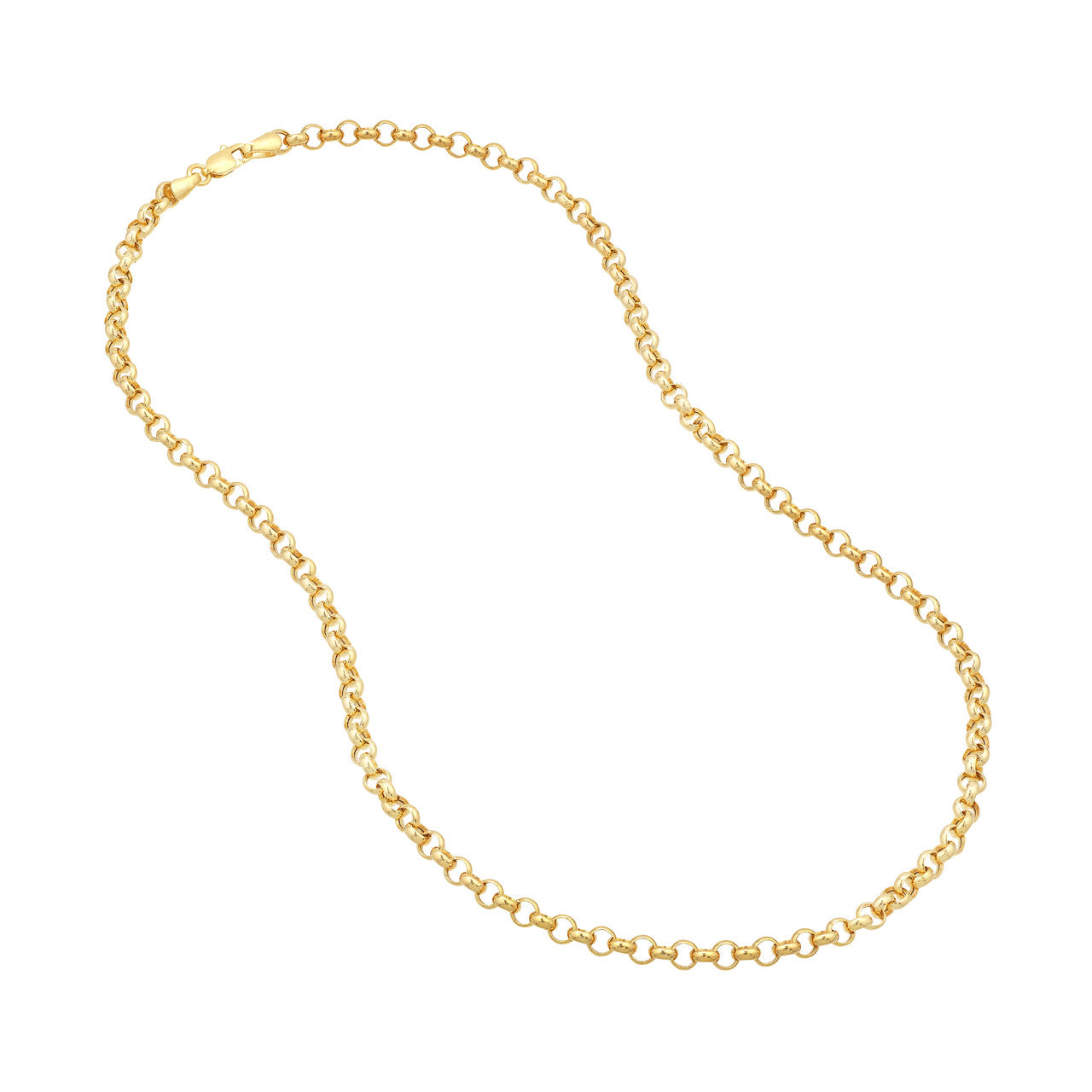 14K Yellow Gold 3.75mm Rolo Chain Necklace