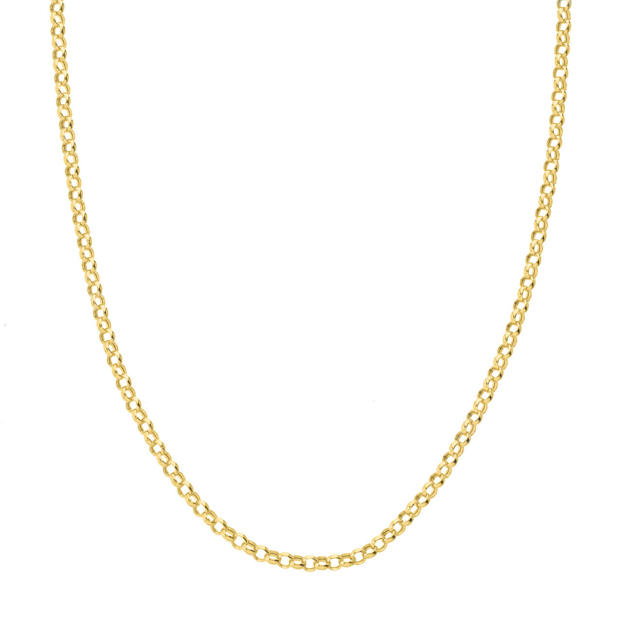 14K Yellow Gold 3.75mm Rolo Chain Necklace