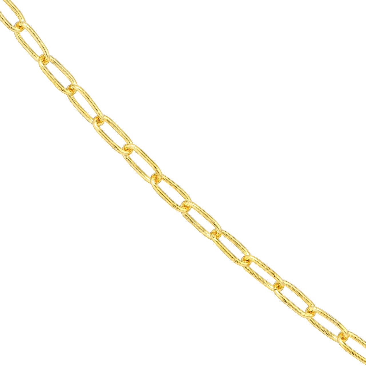 14K Yellow Gold 2.45mm Paperclip Chain Necklace