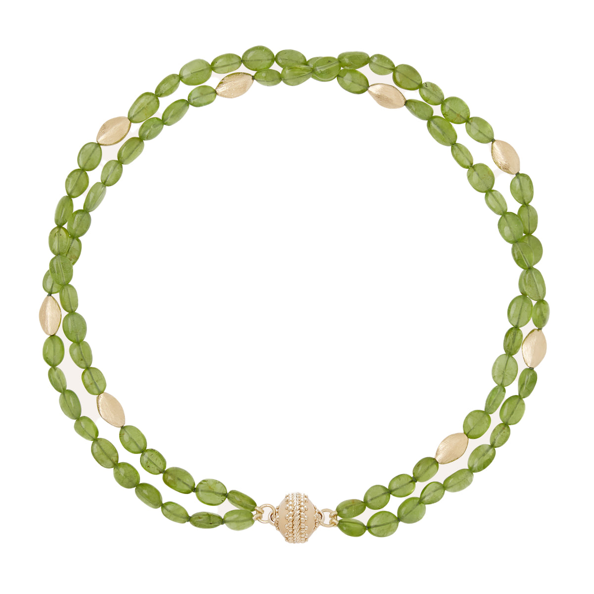 Clara Williams Gold Rush Peridot Double Strand Necklace