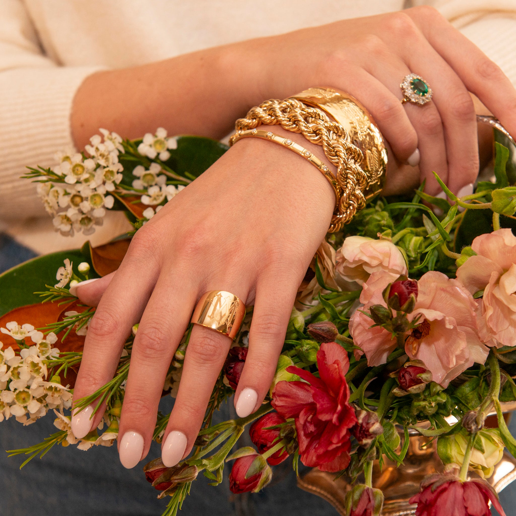 Personalized 14K Gold Cypher Ring