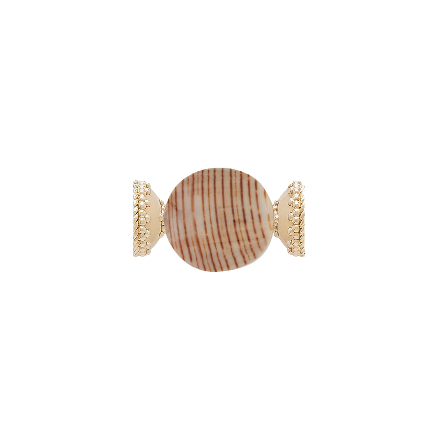 Clara Williams Brown Stripe Shell & Resin Centerpiece