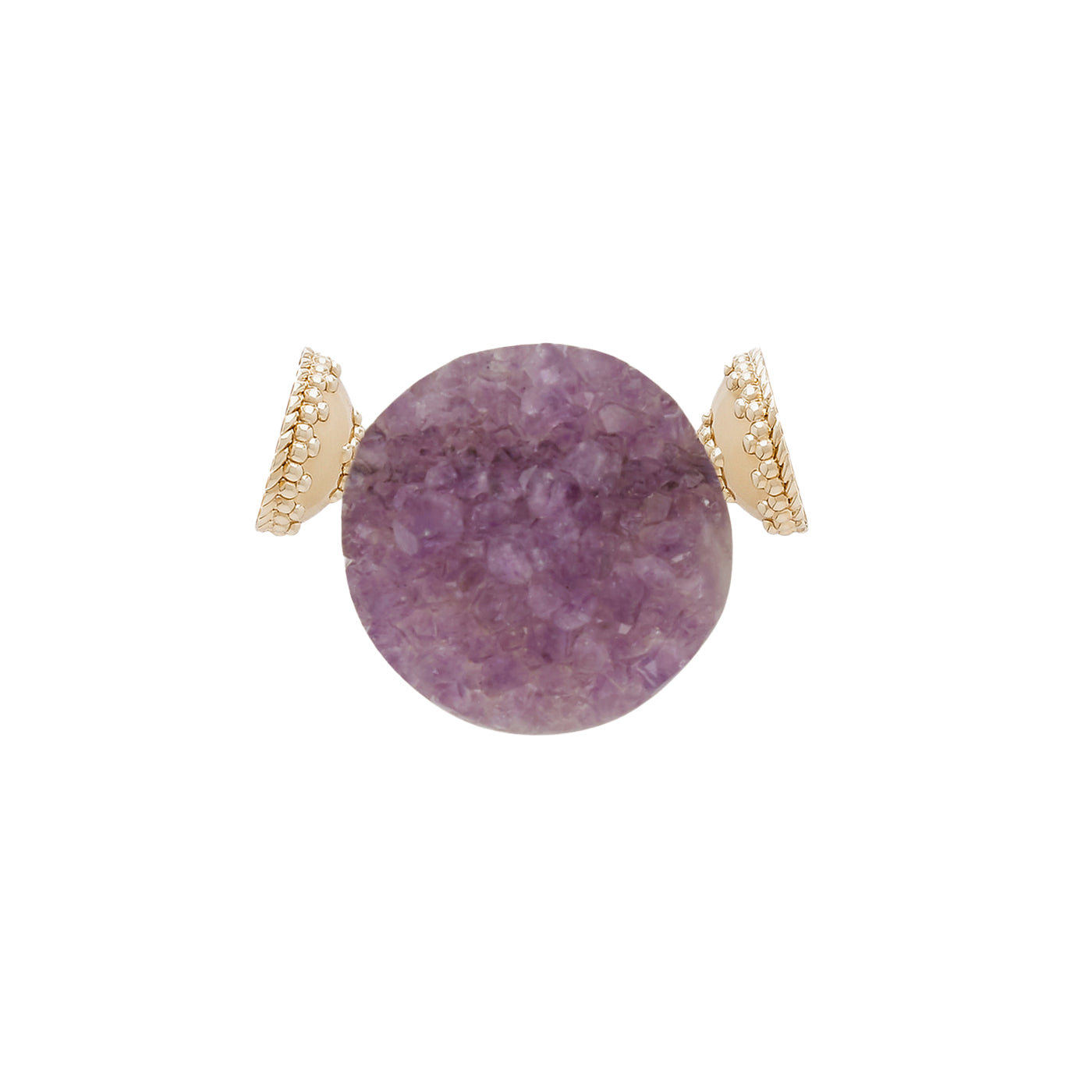 Clara Williams Amethyst Round Druzy Centerpiece