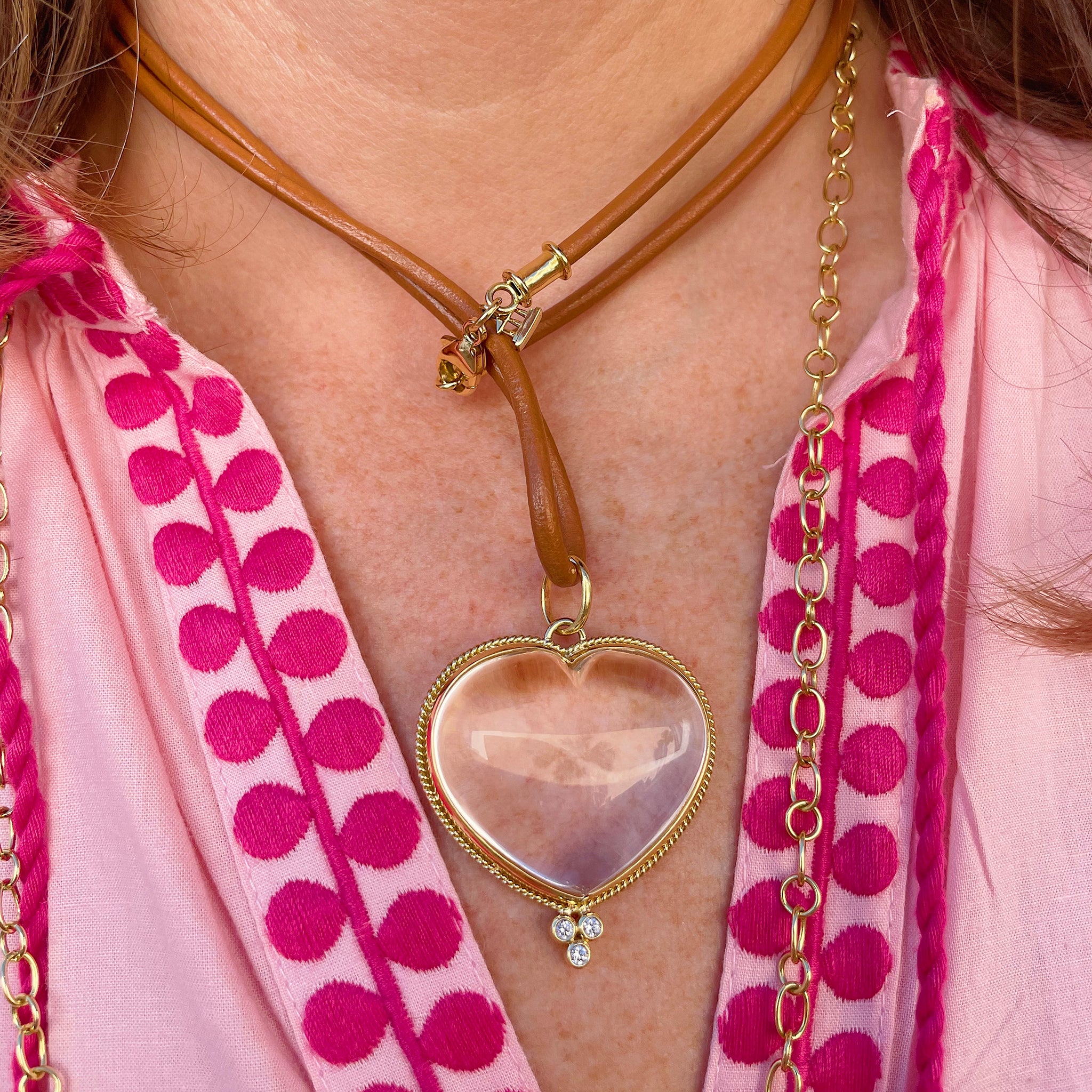 Temple St. Clair Rock Crystal Heart Pendant