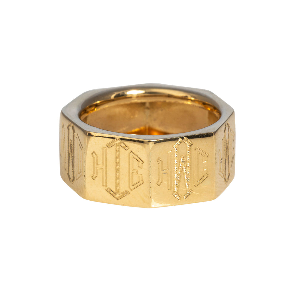 Personalized 14k Gold Family Ring