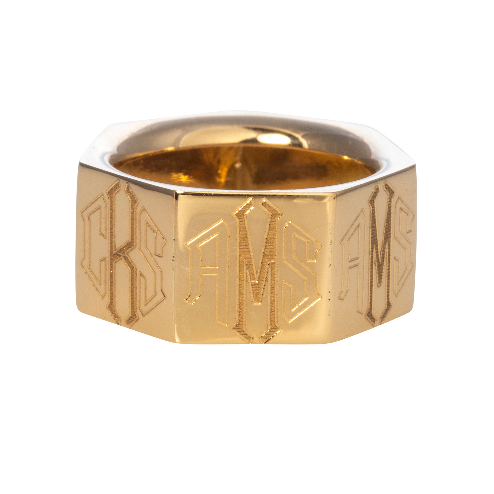 Personalized 14K Gold Family Ring