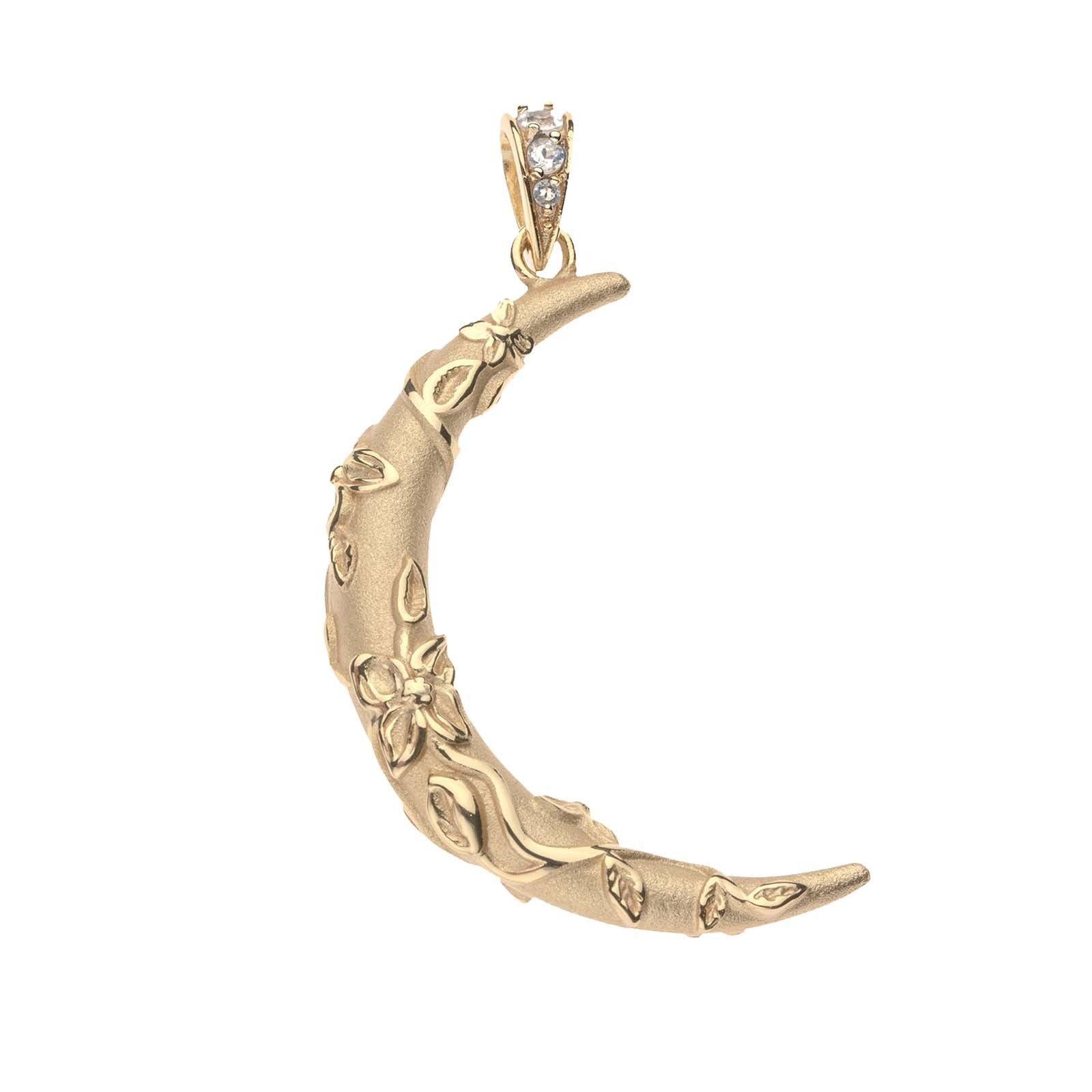 Jane Win FOREVER Vineyard Crescent Moon Pendant Necklace