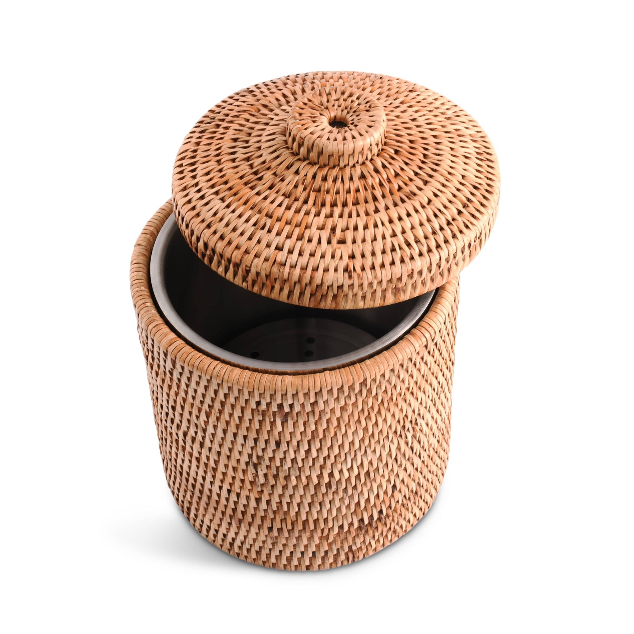 Handwoven Wicker Rattan Ice Bucket