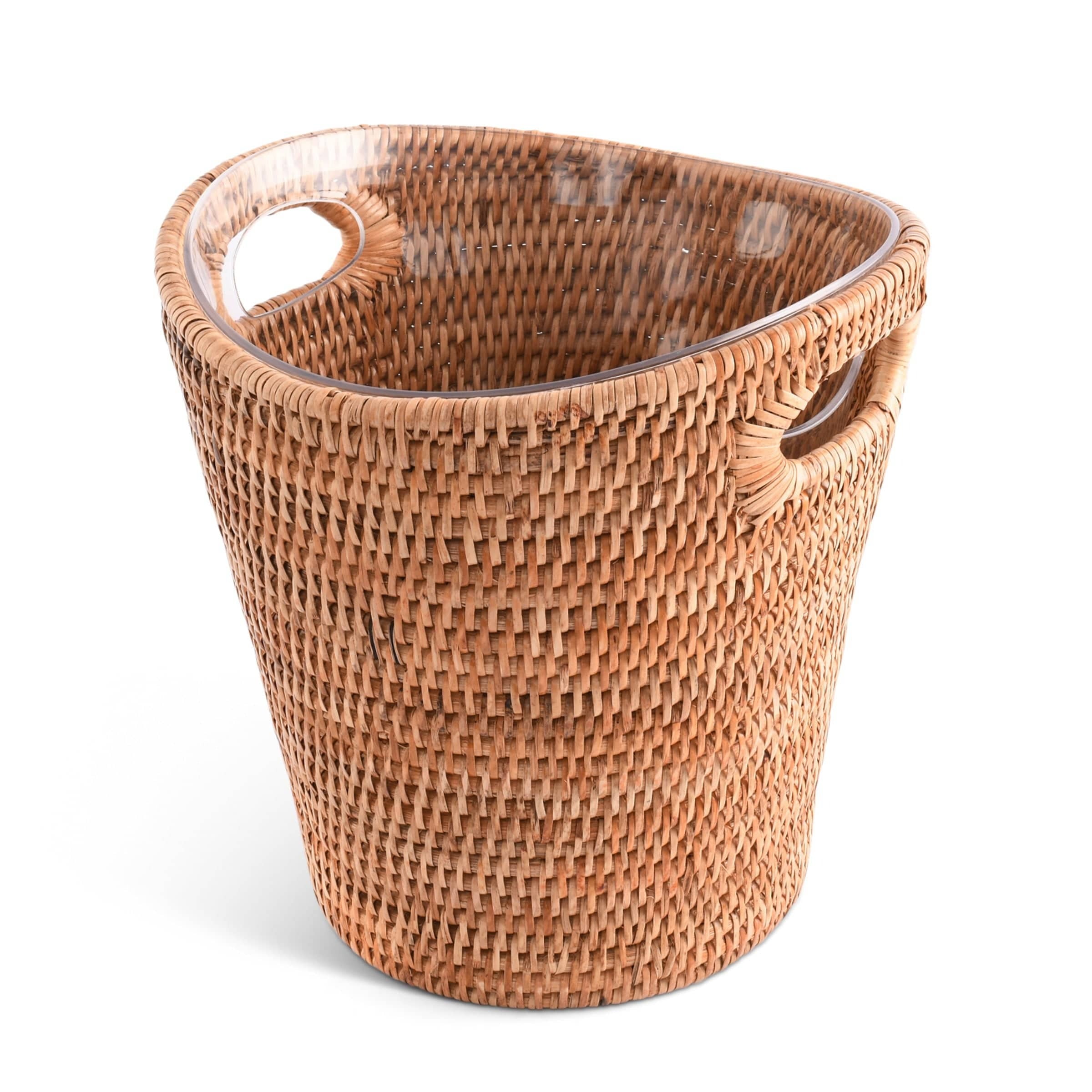 Handwoven Wicker Rattan Champagne Bucket