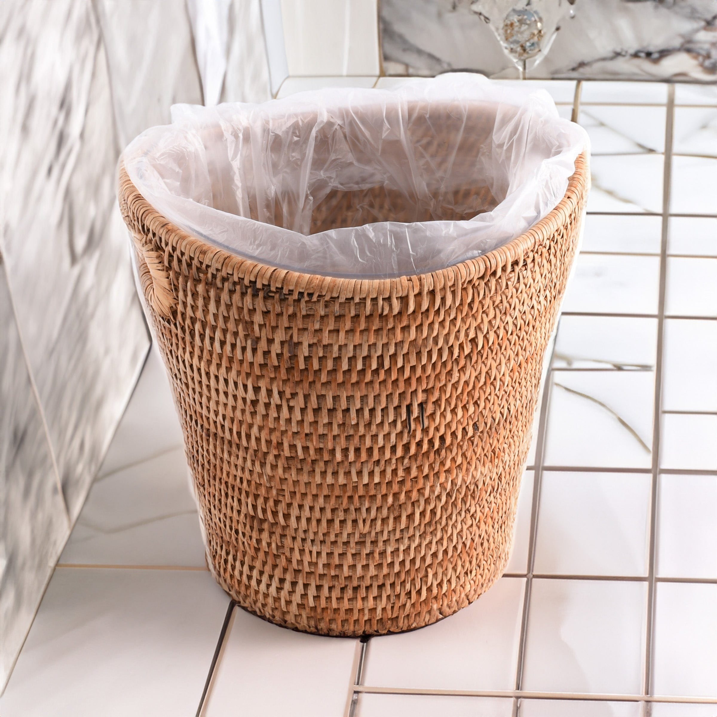 Handwoven Wicker Rattan Champagne Bucket