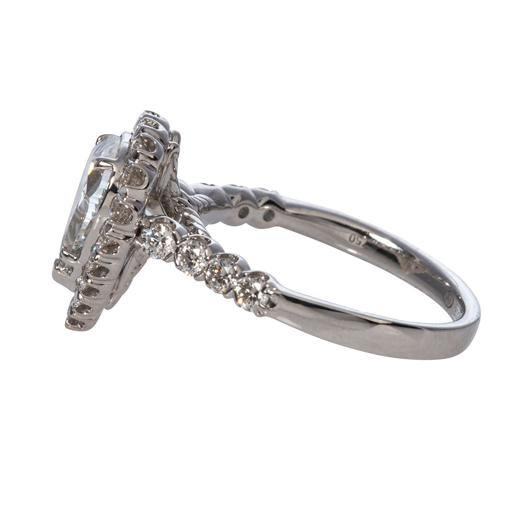 Christopher Designs L’Amour Crisscut Pear Diamond Engagement Ring