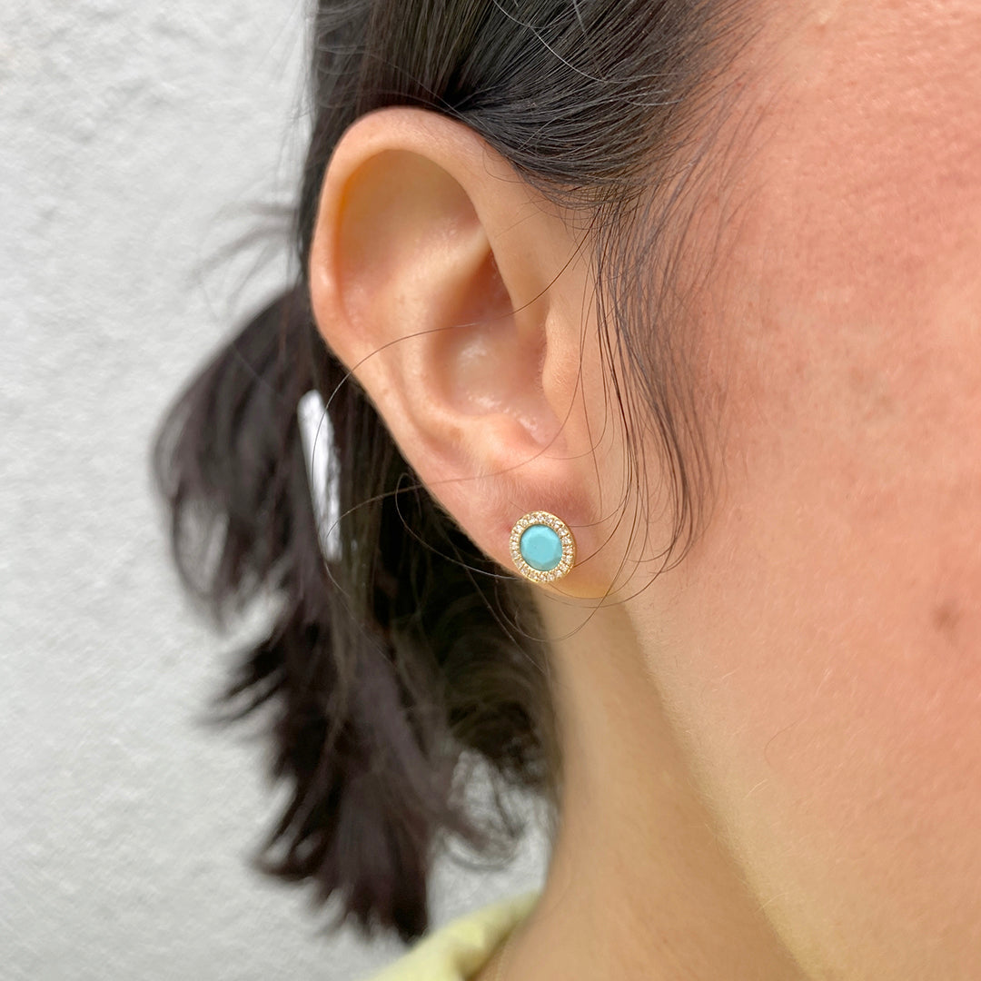 Fashion Earring Stud Resin Turquoise Blue ERDW0023 in Latur at best price  by Hithara - Justdial