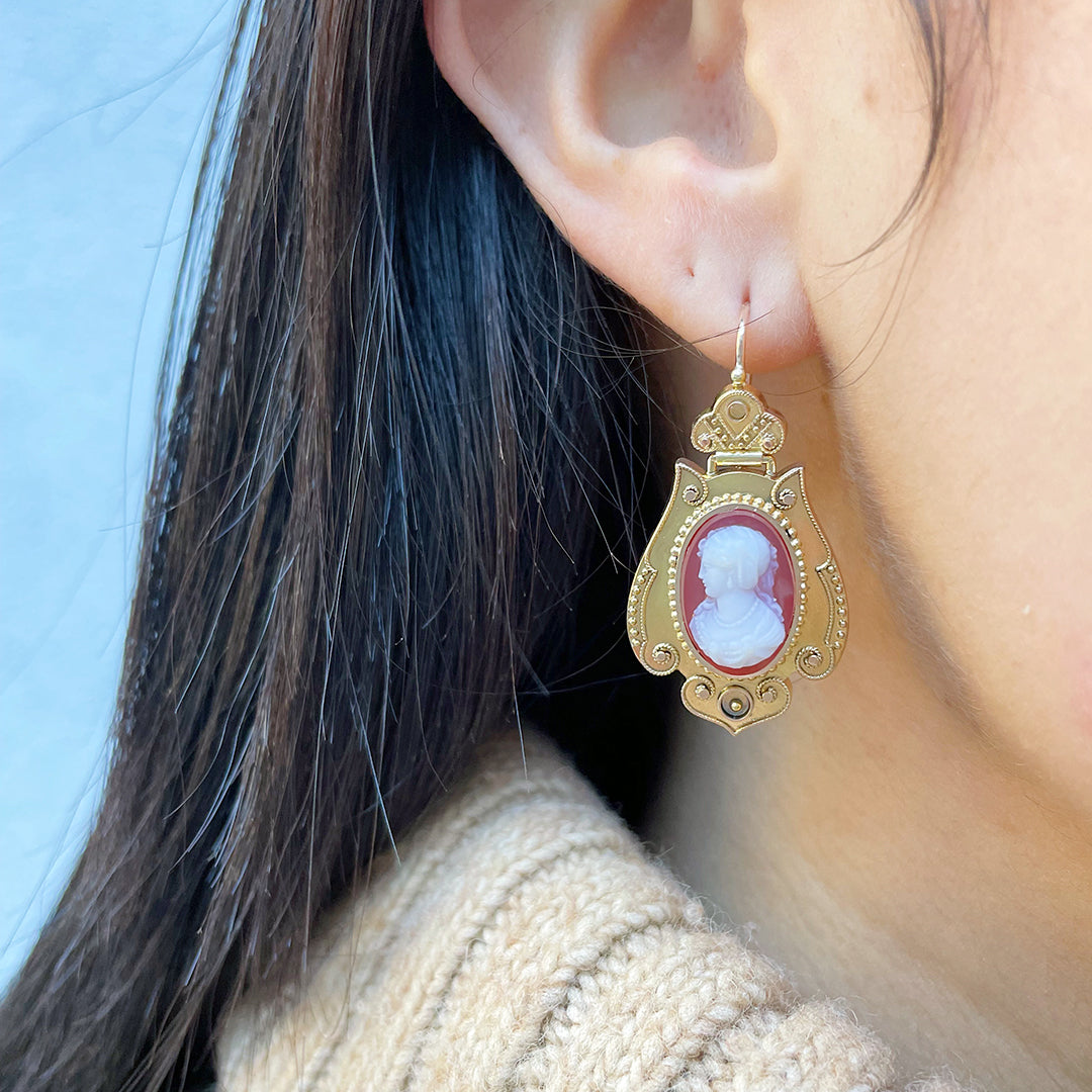 Victorian 2024 cameo earrings