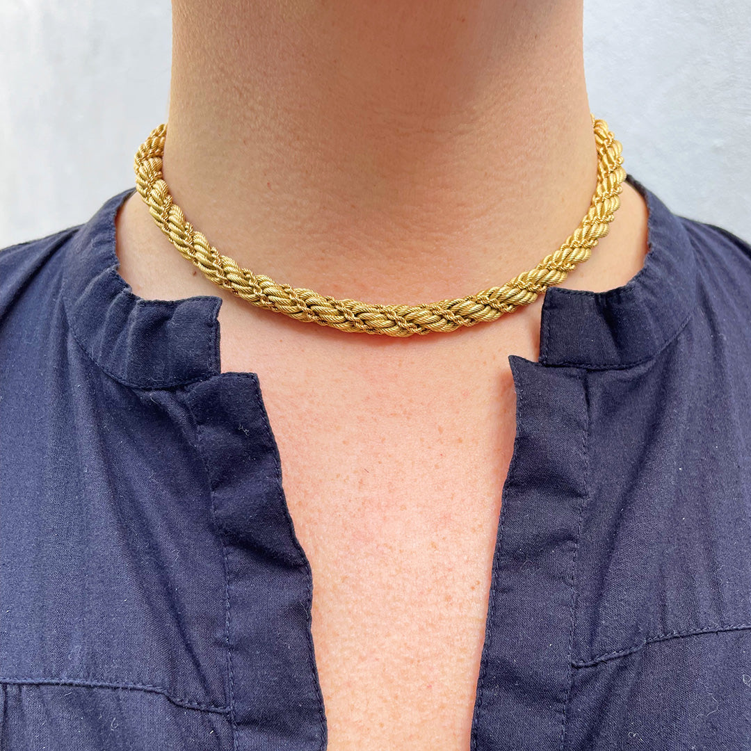 Vintage Tiffany & Co. Diamond Necklace in 18 kt yellow gold – Wellington &  Co