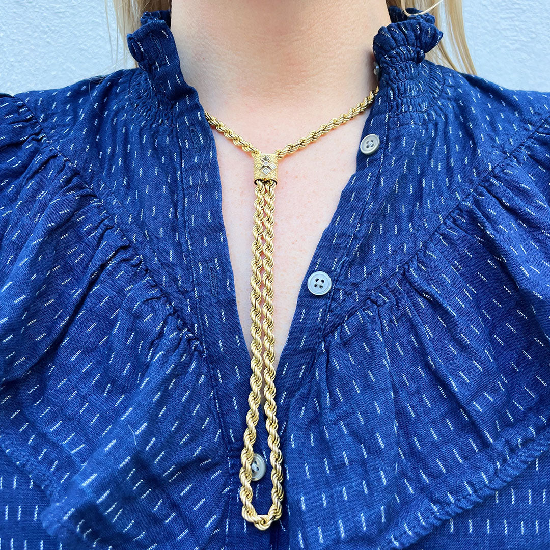 Majorica Aura Pearl Slider Necklace, Gold | Neiman Marcus