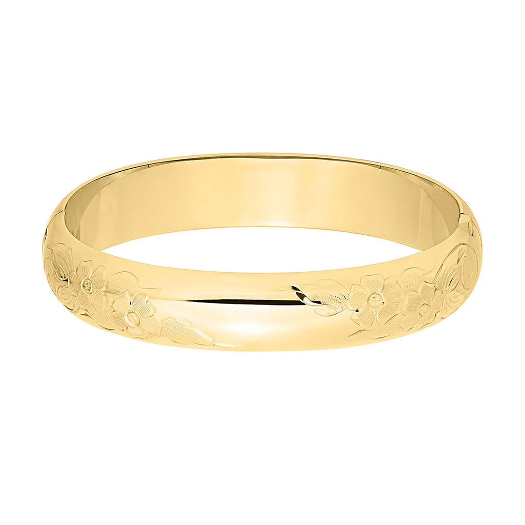 Guardian Angel Eye Hook Bangle Bracelet - Gold-Filled Charm (5407GF) / 6.25 inch