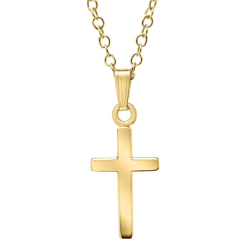 Men's Gold Cross Necklace Set / Two Chains Both 14k Gold Filled