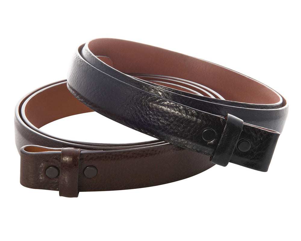 Brown Pebbled Calf Belt Strap 1