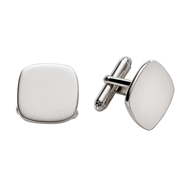 Sterling Silver and Gold Square Cuff Links