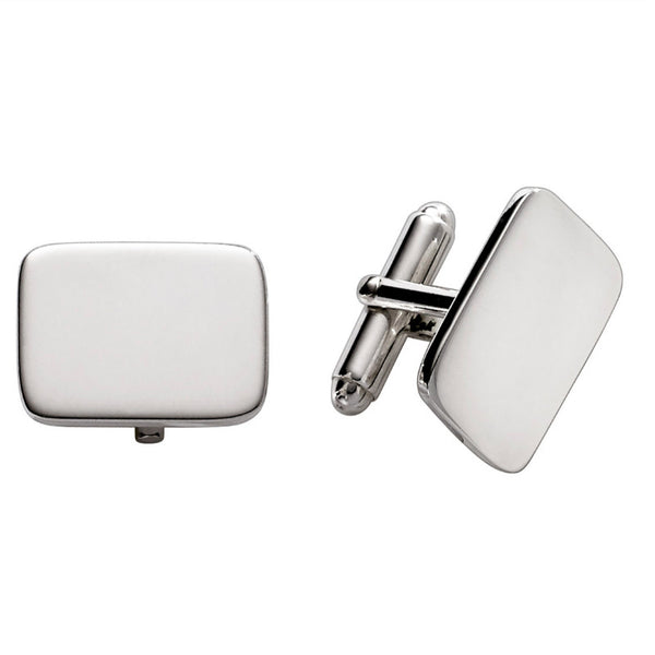 Rectangle Form Cufflinks VHE offers Applied Gilt Monogram Sterling Silver