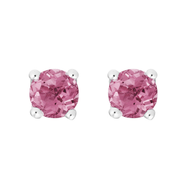 Baby's 3MM Pink Tourmaline Studs, 14K Yellow Gold