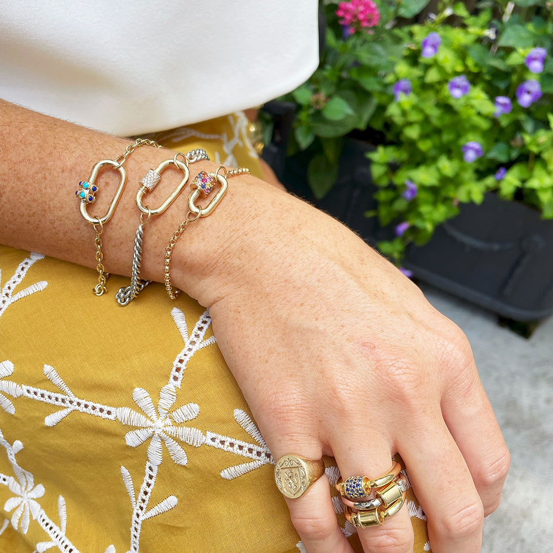 Marla Aaron 14K Yellow Gold Pulley Chain Bracelet