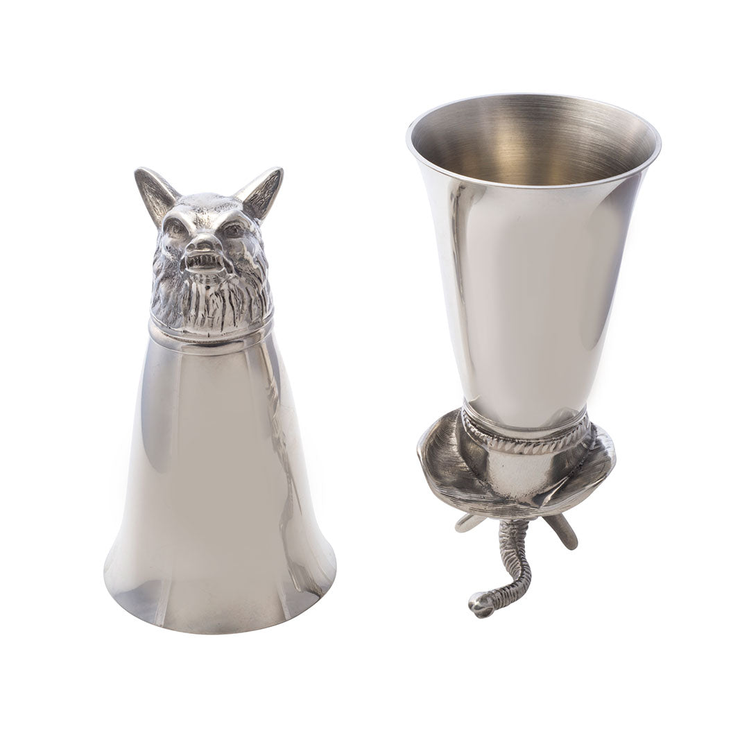 Silver Plated buy Fox Head Stirrup Cup Hunting Cup